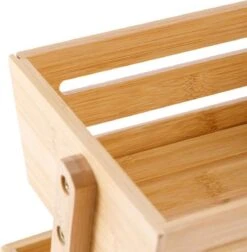 Merkloos Decopatent® 2 Laags Dubbele Fruitschaal - Bamboe Hout - Staande Fruitmand Etagere - Afm: 32 X 19.5 X 23 Cm. -Skimask 1175x1200 13