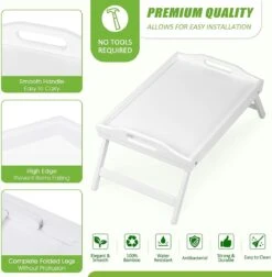 Merkloos Beddienblad, Inklapbare Poten Met Handgrepen, Ontbijtdienblad Voor Bank, Eten, Tekenen, Platen, Bamboe, Dienblad, Schoot, Bureau, Snackdienblad -Skimask 1177x1200 6