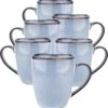 Koffiekopjes - Cappuccino Kop - Theemok - Koffiebeker - Blauw - 320ml - Set Van 6 -Skimask 1183x1200 11