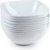 4x Schalen/schaaltjes Vierkant Wit - 680 Ml - Ontbijt/snacks/sauzen Serveren - Herbruikbare Schaaltjes/kommetjes Van Plastic - Keukenbenodigdheden -Skimask 1184x1200 9