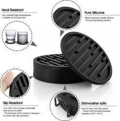 BOTC Siliconen Onderzetters Met Houder - Set Van 10 - Onderzettersset - Onderzetters Voor Glazen - Zwart 12 BOTC Siliconen Onderzetters Met Houder - Set Van 10 - Onderzettersset - Onderzetters Voor Glazen - Zwart -Skimask 1186x1200 16