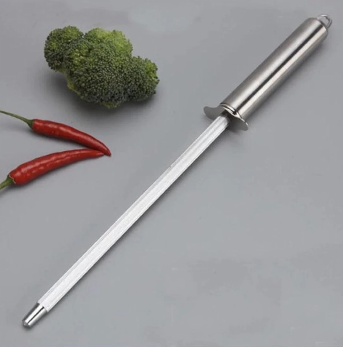 Blade Masters Messenslijper - Moderne RVS Slijpstaaf - Compact - Diamant - 30cm Lengte 4 Blade Masters Messenslijper - Moderne RVS Slijpstaaf - Compact - Diamant - 30cm Lengte - Afbeelding 2