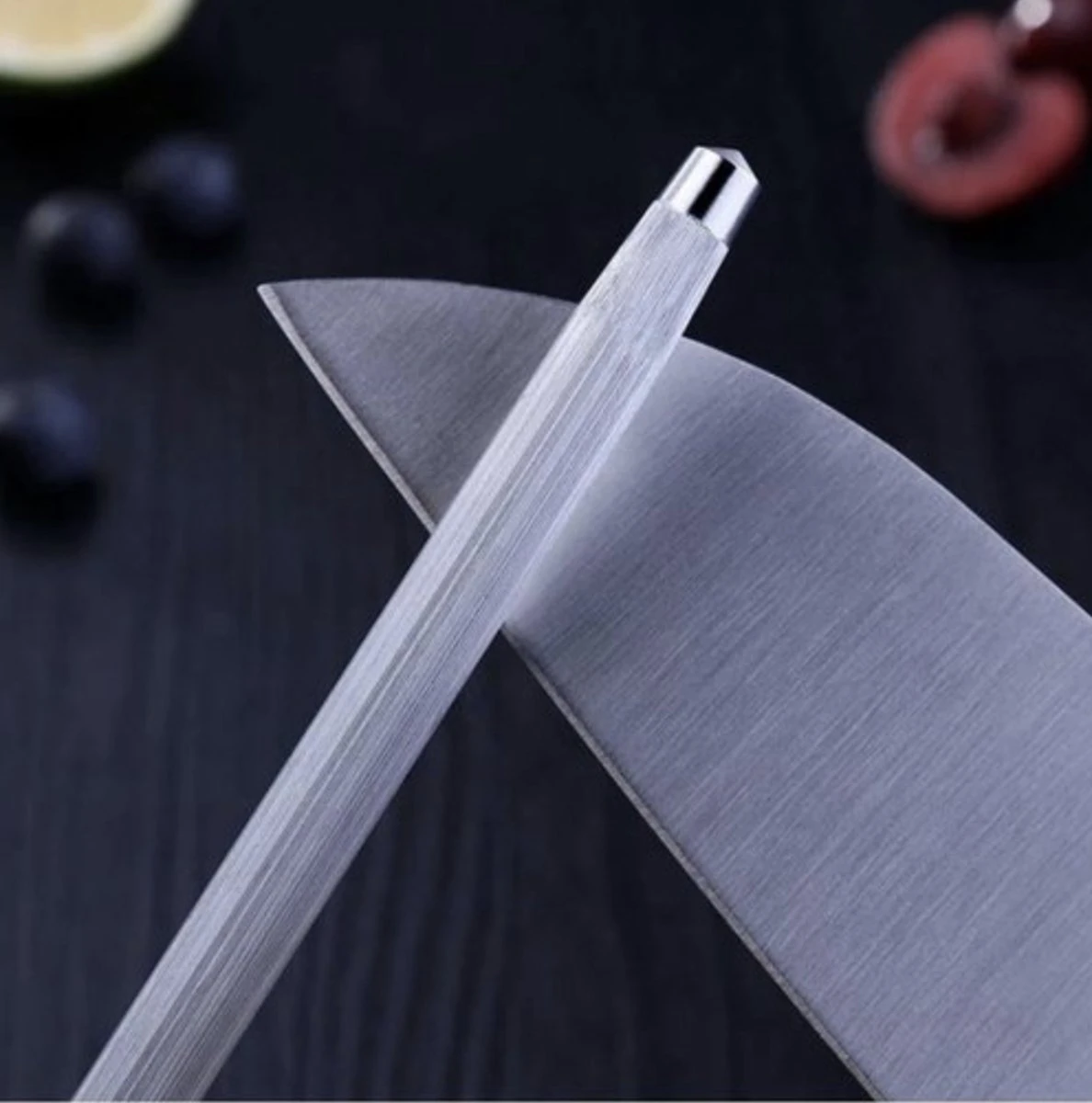 Blade Masters Messenslijper - Moderne RVS Slijpstaaf - Compact - Diamant - 30cm Lengte 6 Blade Masters Messenslijper - Moderne RVS Slijpstaaf - Compact - Diamant - 30cm Lengte - Afbeelding 4