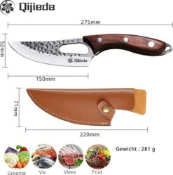 Qijieda Koksmes - Vleesmes- Keukenmes Van Hoogwaardig Staal - Handgesmeden Japans Mes - Bbq Mes -Skimask 1190x1200 1