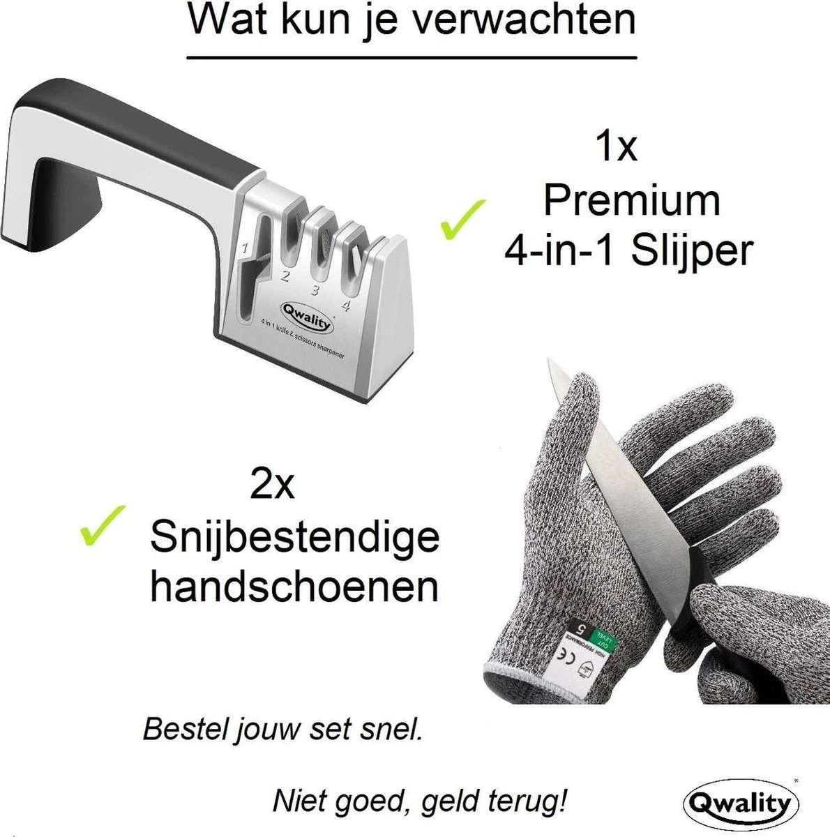 Messenslijper – Doortrekslijper Set - Messen En Scharen Slijpen - Scharenslijper - 4-in-1 – INCLUSIEF 2x Snijbestendige Handschoen - Qwality 10 Messenslijper – Doortrekslijper Set - Messen En Scharen Slijpen - Scharenslijper - 4-in-1 – INCLUSIEF 2x Snijbestendige Handschoen - Qwality - Afbeelding 8