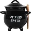 Something Different Soepkom Witches Broth Cauldron With Broom Spoon Zwart -Skimask 1191x1200 18