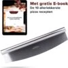 Nimma® Pizzasnijder - Wiegemes - Pizzames - Pizza Cutter - Incl. E-Book - RVS