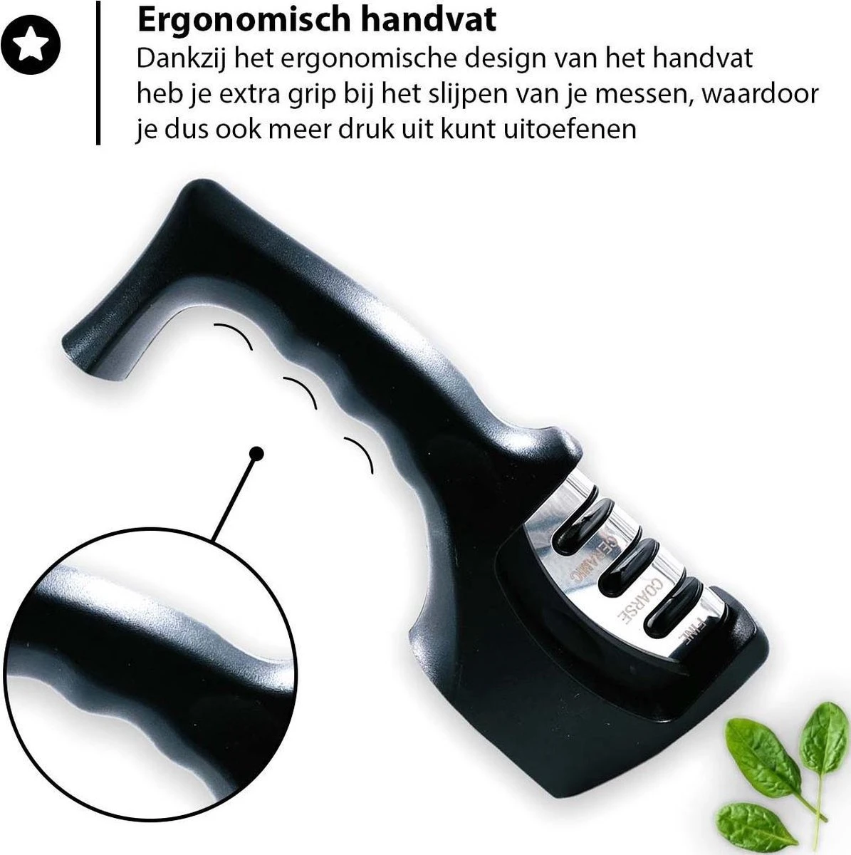 Prenefits Messenslijper - Zwart - 3 Standen - Professionele Messen Slijper - Antislip - Knife Sharpener 8 Prenefits Messenslijper - Zwart - 3 Standen - Professionele Messen Slijper - Antislip - Knife Sharpener - Afbeelding 6