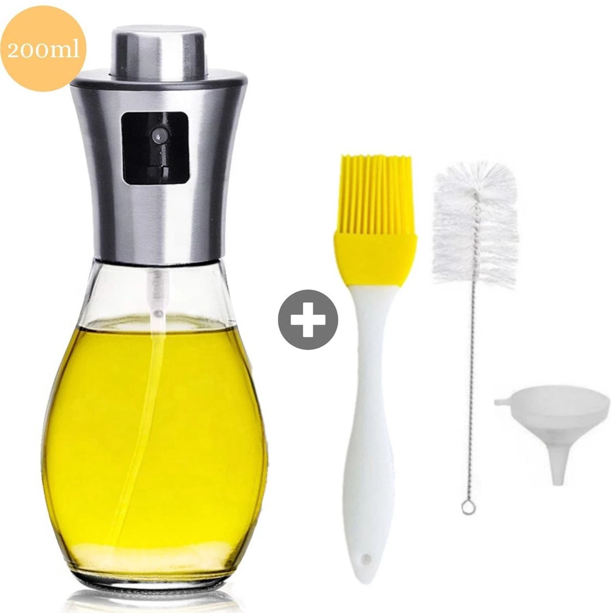 VINESS Olijfolie Sprayer Inclusief Accessoires - Olie Spuit - Olie Pomp - Bakspray - Olieverstuiver - BBQ Accessoires 3 VINESS Olijfolie Sprayer Inclusief Accessoires - Olie Spuit - Olie Pomp - Bakspray - Olieverstuiver - BBQ Accessoires