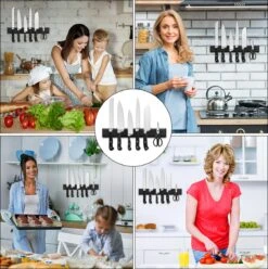 Messenmagneet - Met Siliconen Beschermlaag Voor Messen - Inclusief Schroeven En Pluggen - Magneetstrip - RVS - Zilver - 26cm -Skimask 1196x1200 4