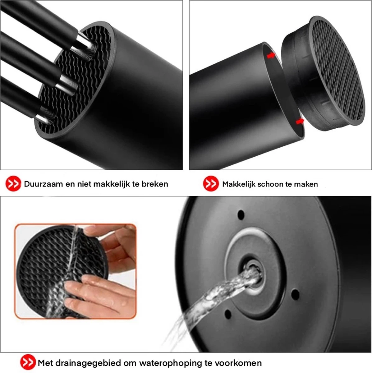 Multifunctioneel Messen Blok - Messenhouder - Zwart - Messenblok Zonder Messen - Messenblok Universeel - Leeg Messenblok - Keuken - Keuken Accessoires Organizer - Keuken Accessoires Zwart 5 Multifunctioneel Messen Blok - Messenhouder - Zwart - Messenblok Zonder Messen - Messenblok Universeel - Leeg Messenblok - Keuken - Keuken Accessoires Organizer - Keuken Accessoires Zwart - Afbeelding 3