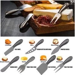 House Of Husk® Zwarte Kaasmessen Set - Kaasmesjes Roestvrijstaal - 7 Delig Inclusief Geschenkverpakking -Skimask 1197x1200 6
