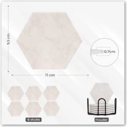 Castagnola Keramische Onderzetters Met Houder – Onderzetters Voor Glazen – Onderzetters Design – Onderzettersset – Drink Onderzetters – Keramisch – Kurk – Set Van 6 – Offwhite -Skimask 1198x1200 62