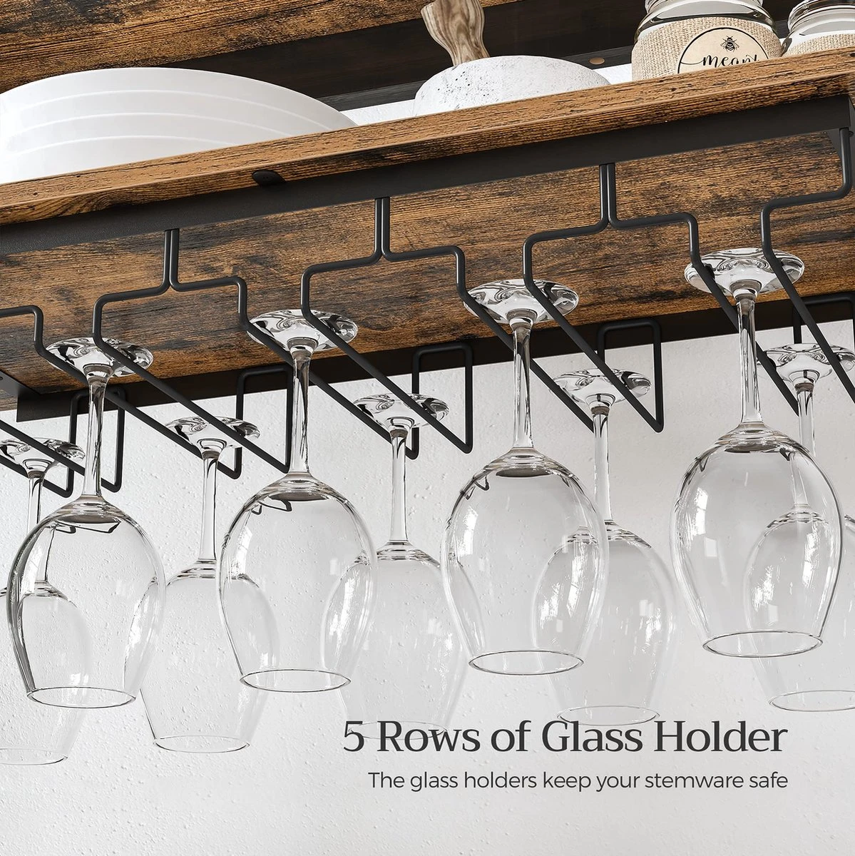 IN.HOMEXL - Shanco Wijnrek Voor 24 Flessen - Industrieel - Wijnrek Metaal - Bruin / Zwart - Flessenrek - 66 X 30 X 100 Cm 11 IN.HOMEXL - Shanco Wijnrek Voor 24 Flessen - Industrieel - Wijnrek Metaal - Bruin / Zwart - Flessenrek - 66 X 30 X 100 Cm - Afbeelding 9