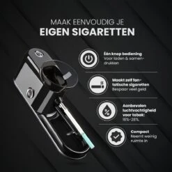 Elektrische Sigarettenmaker Zwart - Sigarettenmakers - Elektrische Sigarettenmachine - Automatische Sigaretten Maker - Electrische Sigarettenvuller - Inclusief Sigarettendoosje -Skimask 1199x1200 28