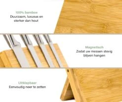 Budu Messenblok Zonder Messen – Magnetisch – Messenmagneet - Bamboe Hout - Inklapbaar - Messenopberger 12 Budu Messenblok Zonder Messen – Magnetisch – Messenmagneet - Bamboe Hout - Inklapbaar - Messenopberger -Skimask 1200x1000 3