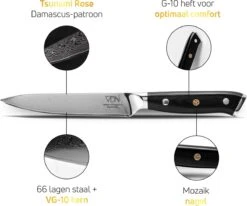 VDN Universeel Officemes Damascus - Elegance Serie - VG-10 Japans Damaststaal - 67 Lagen Staal 24 VDN Universeel Officemes Damascus - Elegance Serie - VG-10 Japans Damaststaal - 67 Lagen Staal -Skimask 1200x1003