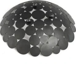 1x Zwarte Ronde Fruitschalen Stippen Metaal 29 Cm - Zeller - Keukenaccessoires/benodigdheden - Fruitschalen/fruitmanden - Fruitschalen Van Metaal -Skimask 1200x1008 9