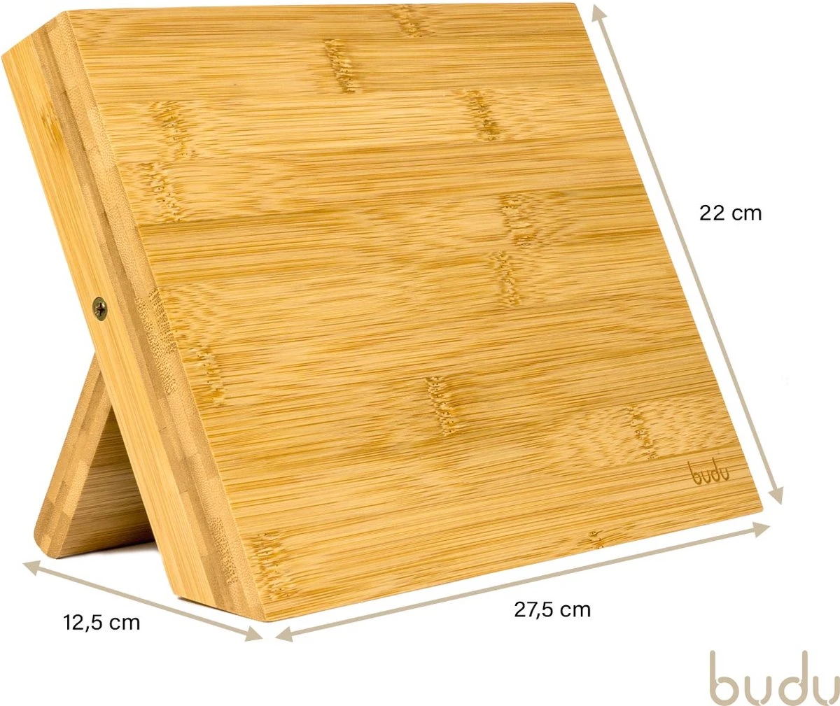 Budu Messenblok Zonder Messen – Magnetisch – Messenmagneet - Bamboe Hout - Inklapbaar - Messenopberger 8 Budu Messenblok Zonder Messen – Magnetisch – Messenmagneet - Bamboe Hout - Inklapbaar - Messenopberger - Afbeelding 6