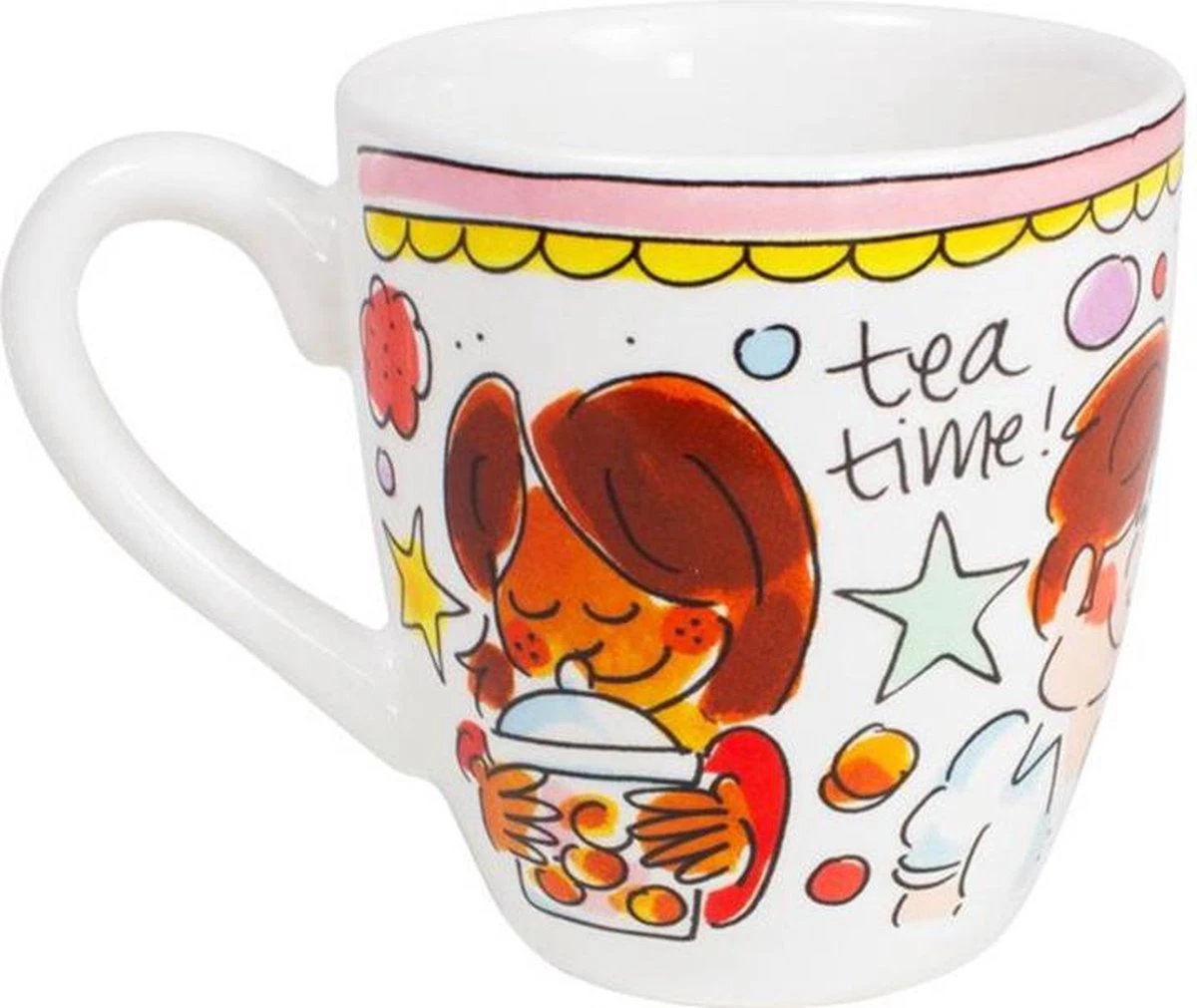 Blond Amsterdam Even Bijkletsen Mini Mok - Roze Rand 5 Blond Amsterdam Even Bijkletsen Mini Mok - Roze Rand - Afbeelding 3