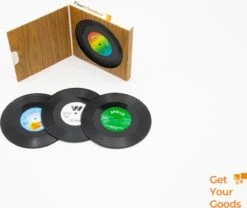 Merkloos Vinyl Platen Onderzetters Voor Glazen | LP Onderzetters (6 Stuks) | Onderzetters Met Anti-slip -Skimask 1200x1012 10