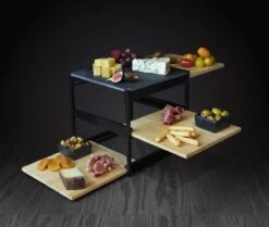 CasaLupo Etagere / Serveertoren Kubus - Zwart - 3-Laags -Skimask 1200x1015 7