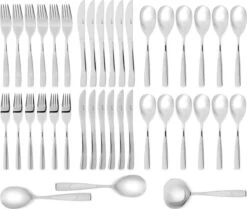 Sola Bestekset Sevilla - Economy - 6 Persoons - 39 Delig - Zilver Chroomstaal 18/0 - RVS -Skimask 1200x1016 2