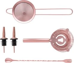 Cosas - Cocktail Set - Roze - Champagne Pink - Cocktail Shaker Set - 8-delig Cocktailset - Cocktail Shaker - Cocktail Maatbeker - Jigger - Zeef - Roerstaaf - Schenktuit - Flessenstop - Flesopener - RVS - Cadeau -Skimask 1200x1020 6