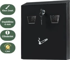 BRASQ Asbak Wandasbak Zwart AT100 -Skimask 1200x1026 11