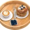 OMID HOME® Bamboe Dienblad Rond - Ø30 Cm - Rond Koffie / Thee Dienblad - Dienblad Met Handvatten - Bamboe Hout - 30 X 30 X 5 Cm -Skimask 1200x1028 7