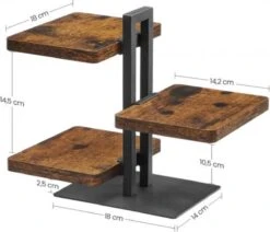 ACAZA Serveertoren Uit 3 Planken, Serveerset, Vintage Bruin -Skimask 1200x1030 16