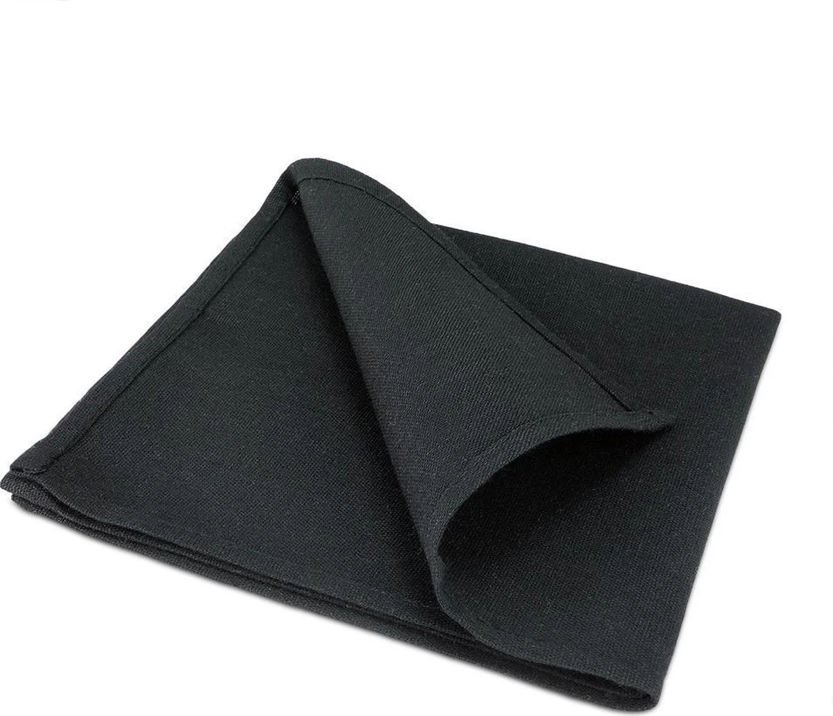 Treb Horecalinnen Servetten 12 Stuks Zwart 40x40cm - Treb X 3 Treb Horecalinnen Servetten 12 Stuks Zwart 40x40cm - Treb X