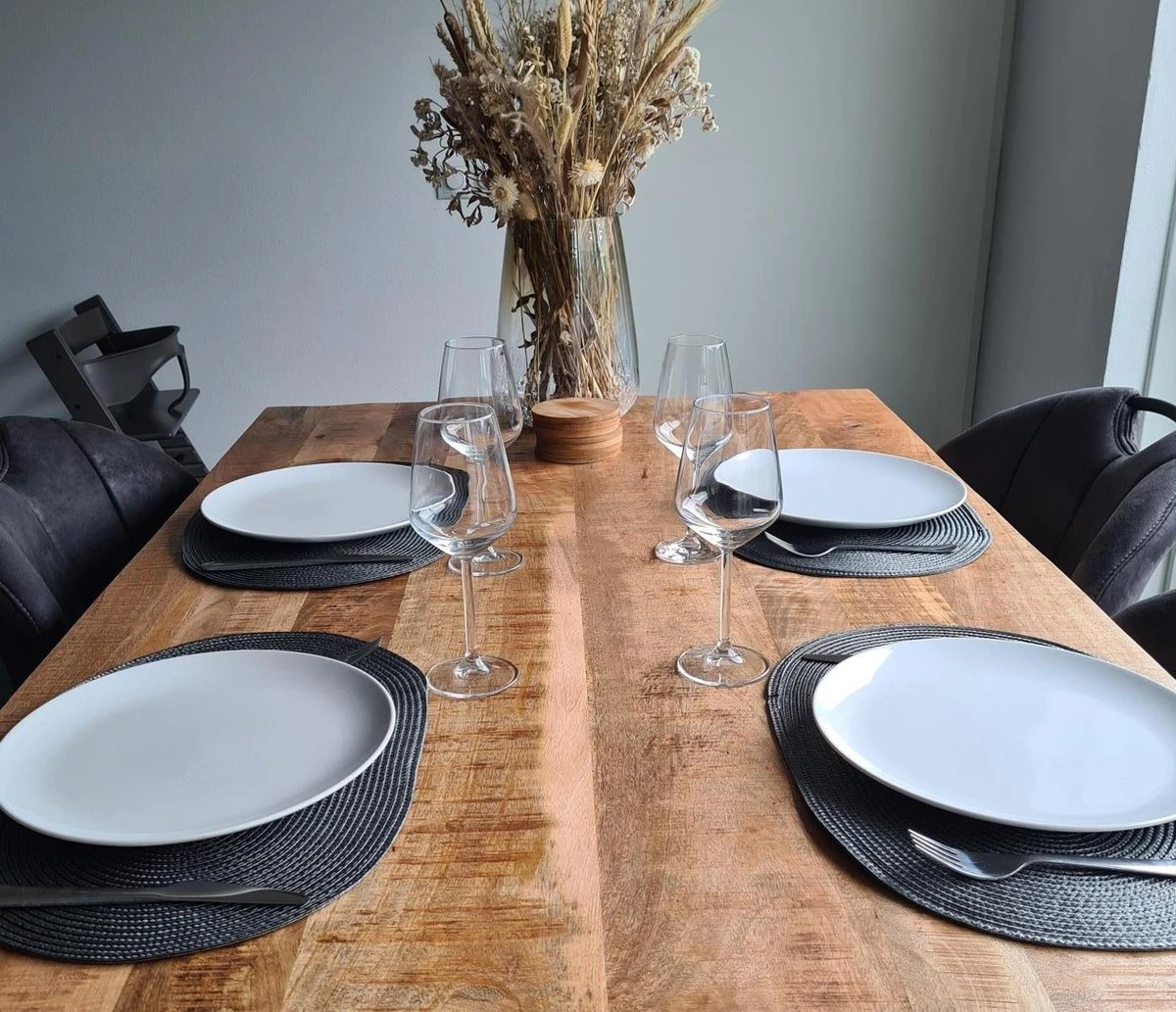 Merkloos EVER HOME Placemats- 4 STUKS - Ovaal - Placemat - Donkergrijs - 45x30cm 4 Merkloos EVER HOME Placemats- 4 STUKS - Ovaal - Placemat - Donkergrijs - 45x30cm - Afbeelding 2