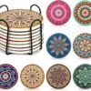 Onderzetters - Set Van 6 - Rond - Onderzetters Voor Glazen - Bohemian - Oosterse - Mandala Design - Coasters - Moederdag Cadeau -Skimask 1200x1033 7