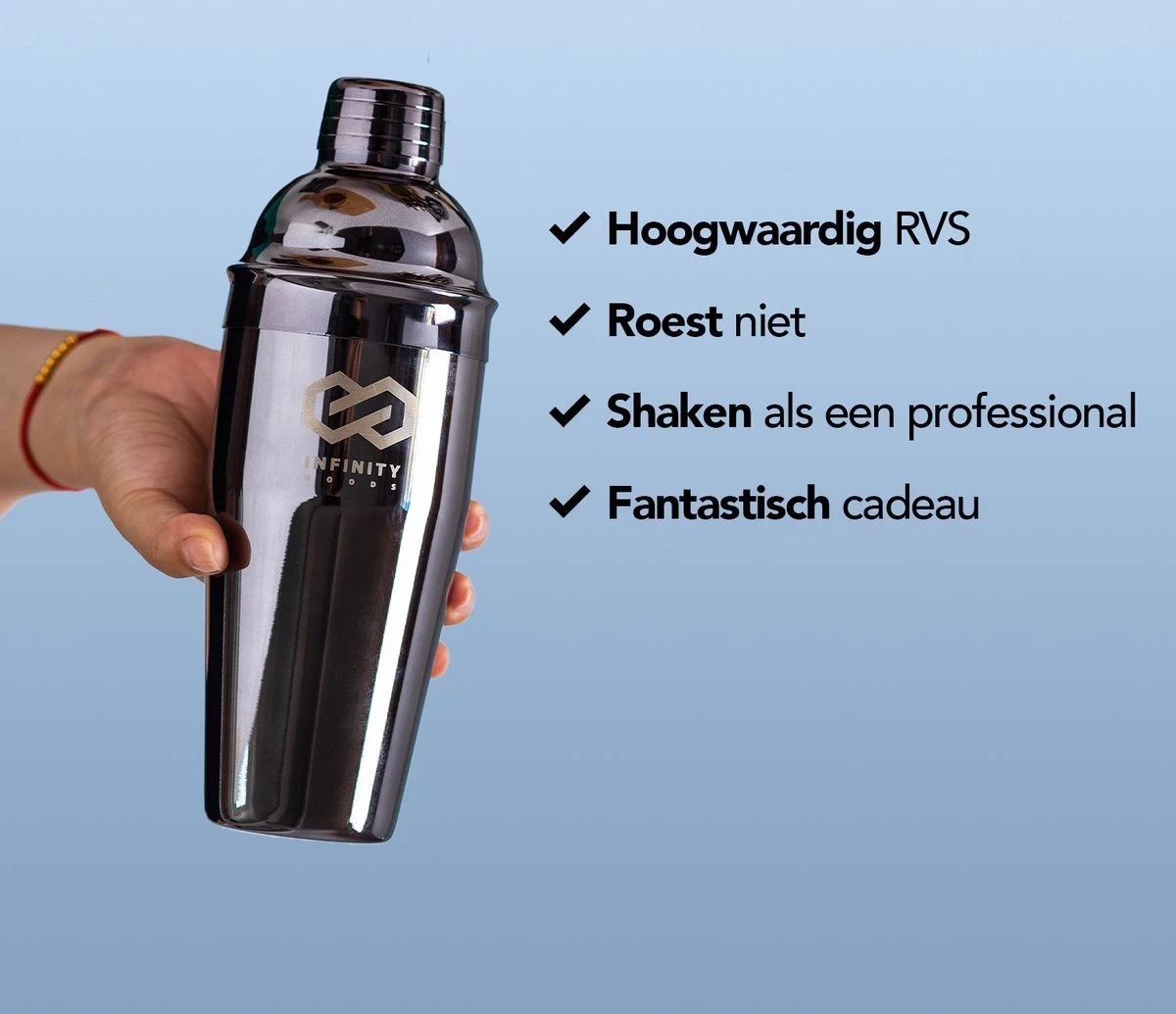 Infinity Goods Cocktailset - 15 Delige Zwarte Cocktail Shaker Set - Luxe Cadeauverpakking - Inclusief Recepten - Zwart 5 Infinity Goods Cocktailset - 15 Delige Zwarte Cocktail Shaker Set - Luxe Cadeauverpakking - Inclusief Recepten - Zwart - Afbeelding 3