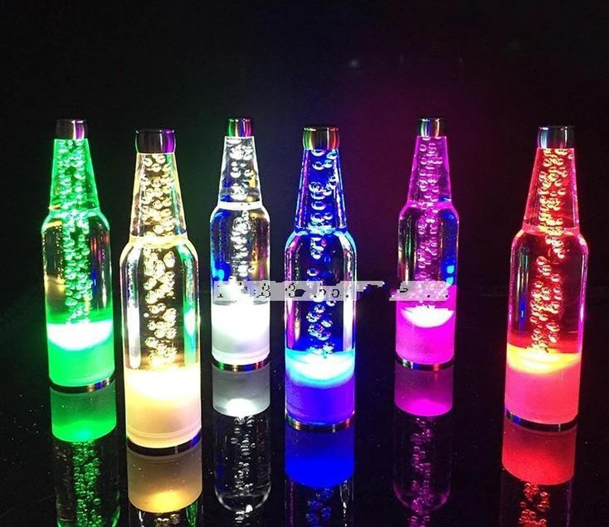 5 Stuks Led Onderzetters Met Licht - Multi-color Led Flessen Onderzetter Met 7 Kleuren - Bottle Light - Flessen Licht - Led Sticker 4 5 Stuks Led Onderzetters Met Licht - Multi-color Led Flessen Onderzetter Met 7 Kleuren - Bottle Light - Flessen Licht - Led Sticker - Afbeelding 2