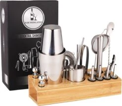 Bar Dedicated - Cocktail Shaker Set 23 Delig - Cocktail Shaker - 750 ML - Inclusief Nederlandstalige Cocktail Boek - Stamper - Maatbeker - Pasen -Skimask 1200x1040 3