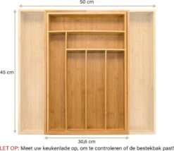 Budu Uitschuifbare Bamboe Bestekbak #45 (45 Cm Diep) - Bestekcassette Hout - Besteklade - 45 X 30,6 - 50 Cm - 6/8 Vakken 15 Budu Uitschuifbare Bamboe Bestekbak #45 (45 Cm Diep) - Bestekcassette Hout - Besteklade - 45 X 30,6 - 50 Cm - 6/8 Vakken -Skimask 1200x1041 2