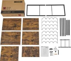 IN.HOMEXL - Burstal - Wijnrek Voor 16 Flessen - Industrieel - Wijnrek Metaal - Bruin / Zwart - Flessenrek - 52 X 40 X 112 Cm -Skimask 1200x1042 8