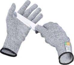 Merkloos Snijwerende Handshoenen – Snijbestendige Handschoen - Oesterhandschoen – Slagershandschoen – Werkhandschoenen – Tuinhandschoenen - Nylon Klasse 5 EN388 – Maat M
