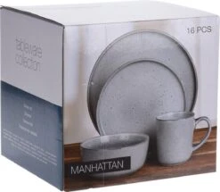 Excellent Serviesset - Servies - 16 Stuks - Aardewerk - Grijs 20 Excellent Serviesset - Servies - 16 Stuks - Aardewerk - Grijs -Skimask 1200x1044 6