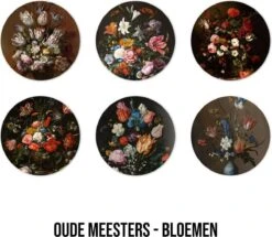 Onderzetters Oude Meesters Bloemen - 6 Stuks -Skimask 1200x1045 6