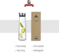 Krumble Karaf Van Glas - 1000ml - 1 Liter - 33 X 9,5 Cm (dxh) - Glazen Waterfles - RVS - Tafel Water 19 Krumble Karaf Van Glas - 1000ml - 1 Liter - 33 X 9,5 Cm (dxh) - Glazen Waterfles - RVS - Tafel Water -Skimask 1200x1046 8