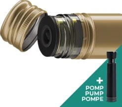 Nanostopper - Vacuümset Voor (wijn)flessen + MET Vacuümpomp - Wijnstopper Vacuüm - Vacuüm