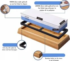 Muntel® Wetsteen - Messenslijper - Slijpsteen Voor Messen - Korrel 1000/6000 -Skimask 1200x1051 1