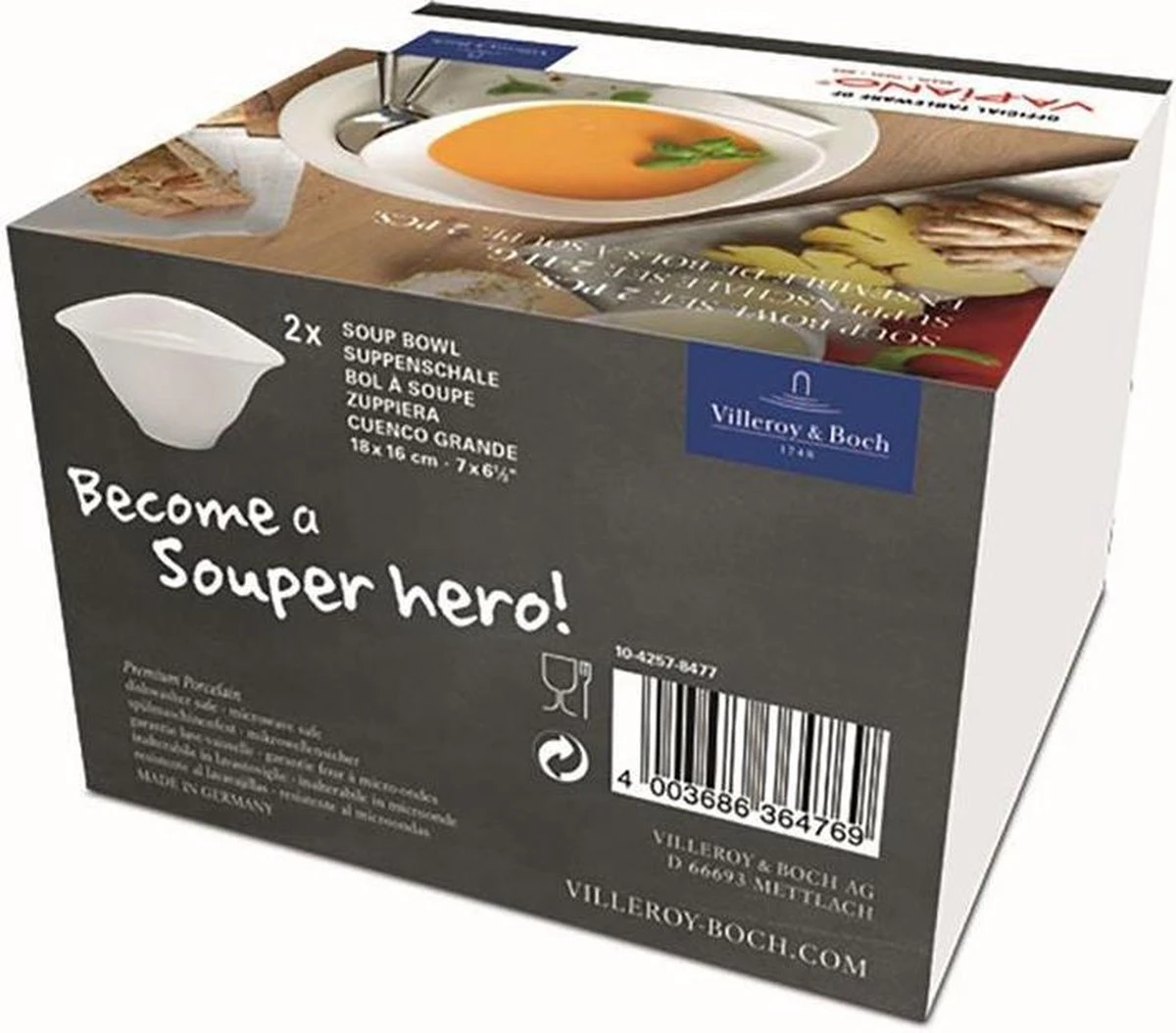 Villeroy & Boch - Vapiano Set Soepkommen 2-dlg. 4 Villeroy & Boch - Vapiano Set Soepkommen 2-dlg. - Afbeelding 2