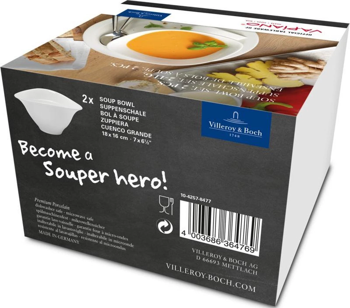 Villeroy & Boch - Vapiano Set Soepkommen 2-dlg. 5 Villeroy & Boch - Vapiano Set Soepkommen 2-dlg. - Afbeelding 3