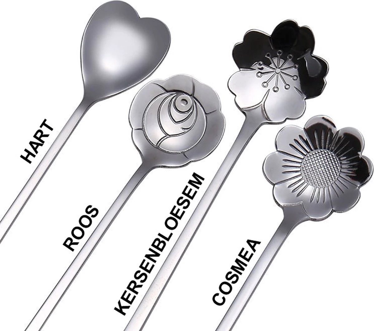 Fako Bijoux® - 8 Lange Lepels Bloem Motief - Latte Macchiato - Longdrink - Cocktail - Dessert - IJs - Koffie - Goud - 8 Stuks - Bewaarzakje 5 Fako Bijoux® - 8 Lange Lepels Bloem Motief - Latte Macchiato - Longdrink - Cocktail - Dessert - IJs - Koffie - Goud - 8 Stuks - Bewaarzakje - Afbeelding 3