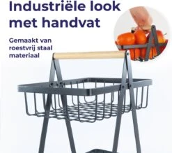 Fruitschaal Etagere 2 Lagen Voor Keuken - Large - 30x18x32 - Fruitmand Zwart Metaal - Keuken Organizer - Industrieel 9 Fruitschaal Etagere 2 Lagen Voor Keuken - Large - 30x18x32 - Fruitmand Zwart Metaal - Keuken Organizer - Industrieel -Skimask 1200x1064 9