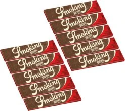 Merkloos Smoking Brown King Size Rolling Papers – Vloeipapier - Rolling Papers - Bruine Vloei -Lange Vloei – 10 Stuks